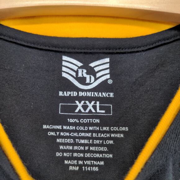 Rapid Dominance Men's T Shirt Black Size XXL Graphic 1775 Logo - Picture 10 of 12